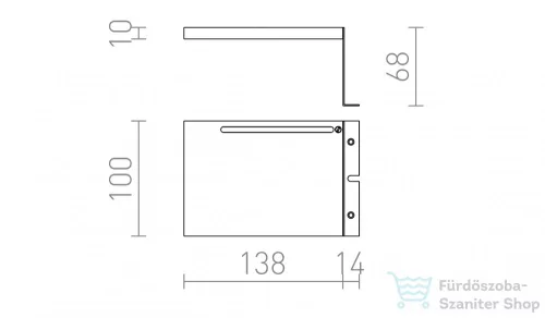 Rendl PARIS szekrényre  króm 230V LED 3W 120° IP44  3000K R12398