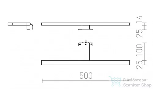 Rendl BALEA 500 szekrénybe  króm 230V LED 7W 120° IP44  3000K R12400
