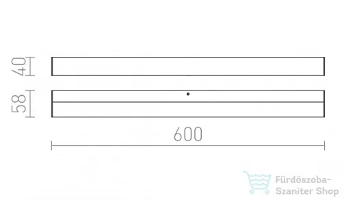 Rendl LEVIA 60 fali lámpa alumínium 230V LED 12W 120° IP44 3000K R12401