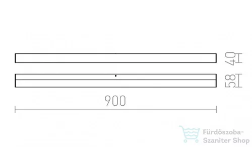 Rendl LEVIA 90 fali lámpa króm 230V LED 18W 120° IP44 3000K R12404