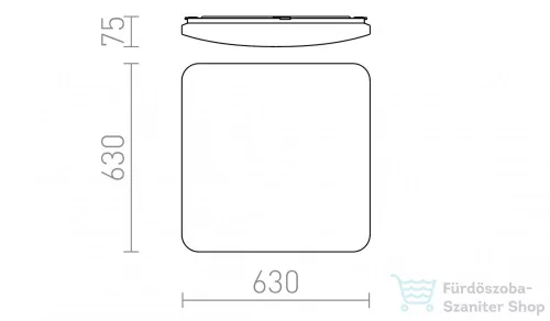 Rendl SEMPRE SQ 63 mennyezeti lámpa tej akril 230V LED 76W 3000K R12439