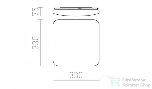Rendl SEMPRE SQ 33 mennyezeti mozgásérzékelős  tej akril 230V LED 24W  3000K R12440