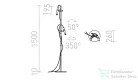 Rendl VIPER FL  fekete króm 230V LED 2x3W 60°  3000K R12463