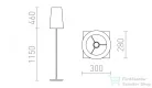 Rendl LULU állólámpa fekete króm 230V E27 28W R12467