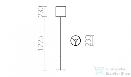 Rendl ETESIAN állólámpa fekete  230V E27 28W R12470