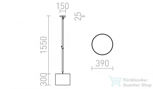 Rendl MADISON C mennyezeti lámpa fehér króm 230V E27 42W R12479