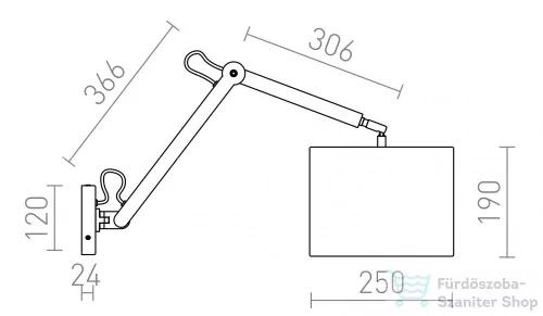 Rendl MADISON W fali lámpa fehér króm 230V E27 42W R12480