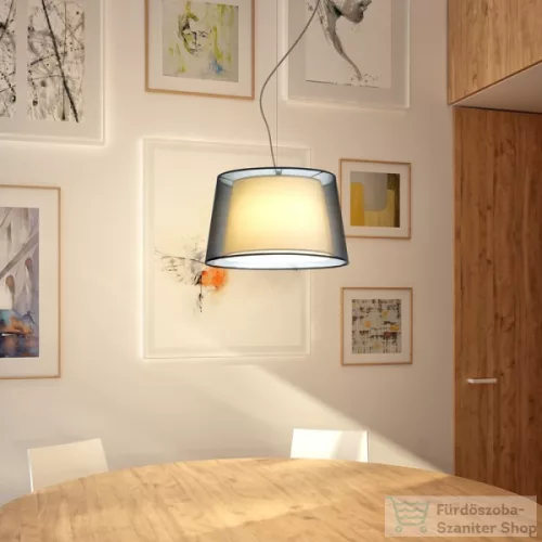 Rendl ESPLANADE függő lámpa átlátszó fekete/fehér króm 230V E27 42W R12483