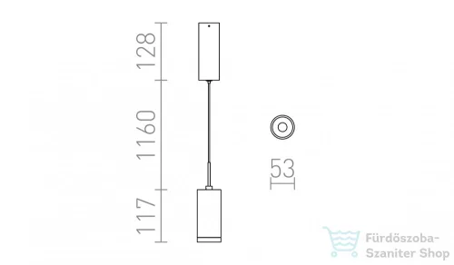 Rendl BOGARD függő lámpa matt fekete  230V LED 5W 40°  3000K R12493
