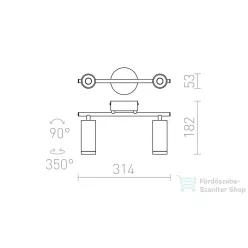   Rendl BOGARD II fali lámpa  matt nikkel 230V LED 2x5W 40°  3000K R12504