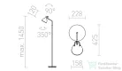 Rendl ROSITA állólámpa fehér/ezüstszürke  230V E27 12W R12513