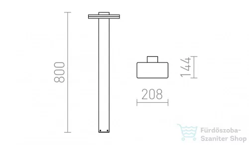 Rendl RINA állólámpa antracitszürke 230V LED 12W IP44 3000K R12515