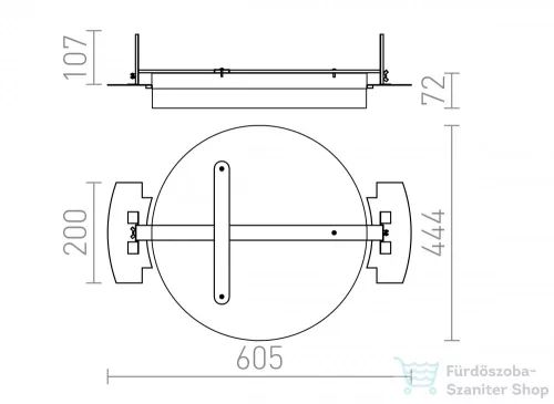 Rendl COIMBRA süllyesztett lámpa fekete 230V LED 24W 3000K R12527