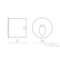   Rendl ELICA R süllyesztett lámpa szálcsiszolt alumínium 230V LED 3W IP54 3000K R12528