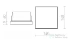 Rendl DEJAVU SQ 14 süllyesztett lámpa fekete 230V LED 6W IP65 3000K R12531