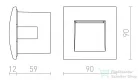 Rendl GORDIQ S süllyesztett lámpa antracitszürke 230V LED 1.5W IP65 3000K R12534