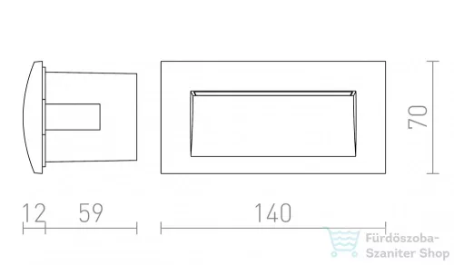 Rendl GORDIQ L süllyesztett lámpa fehér 230V LED 3W IP65 3000K R12537