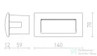 Rendl GORDIQ L süllyesztett lámpa antracitszürke 230V LED 3W IP65 3000K R12538