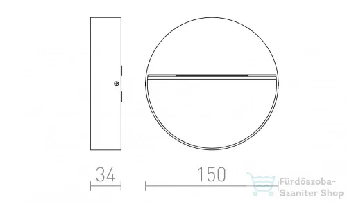 Rendl AQILA R fali lámpa fehér 230V LED 6W IP54 3000K R12539