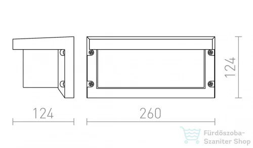 Rendl HIDE RC fali lámpa antracitszürke 230V E27 18W IP54 R12561