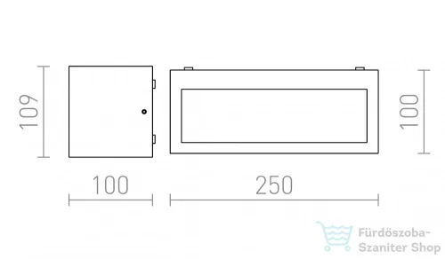 Rendl DURANT fali lámpa antracitszürke 230V E27 18W IP54 R12569
