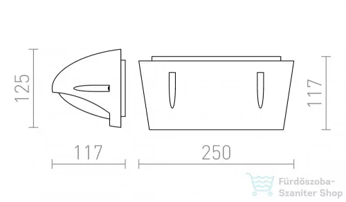 Rendl MORA fali lámpa ezüstszürke 230V E27 18W IP54 R12571