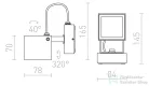 Rendl BORA fali lámpa antracitszürke 230V LED 6W 44° IP54 3000K R12578
