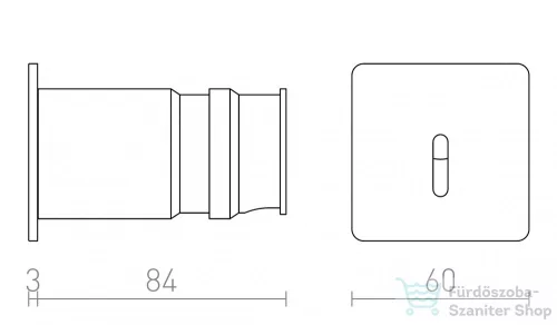 Rendl IRIA SQ süllyesztett lámpa fehér 230V LED 3W 10° 3000K R12612