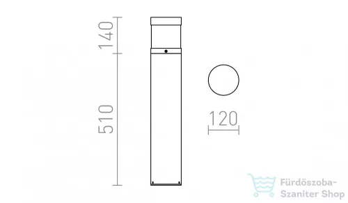 Rendl ABAX 65 állólámpa antracitszürke  230V LED 15W IP54  3000K R12626