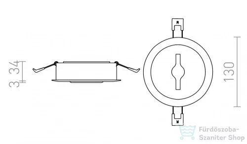 Rendl KELLY LED DIMM süllyesztett lámpa fehér 230V LED 15W 45° 3000K R12635