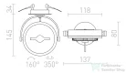 Rendl KELLY LED DIMM félsüllyesztett fehér  230V LED 12W 24°  3000K R12637