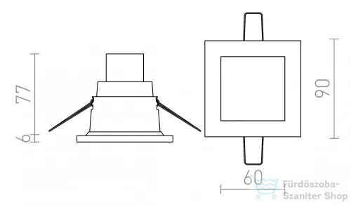 Rendl LEROY SQ  fehér  12V GU5,3 35W IP44 R12660