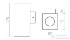 Rendl AGATE II fali lámpa szálcsiszolt alumínium 230V GU10 2x35W R12678