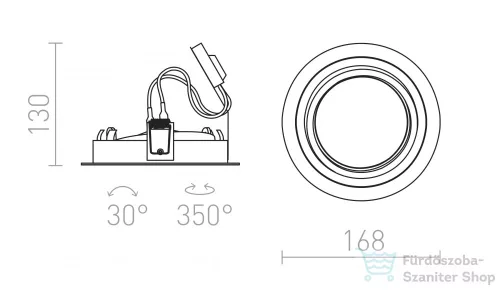 Rendl PASADENA G53 R I  fehér  12V G53 50W R12697
