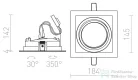 Rendl GRANADA SQ  fehér  12V G53 50W R12707