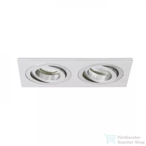 Rendl PASADENA GU10 SQ II süllyesztett lámpa szálcsiszolt alumínium 230V GU10 2x50W R12712