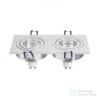 Rendl PASADENA GU10 SQ II süllyesztett lámpa szálcsiszolt alumínium 230V GU10 2x50W R12712