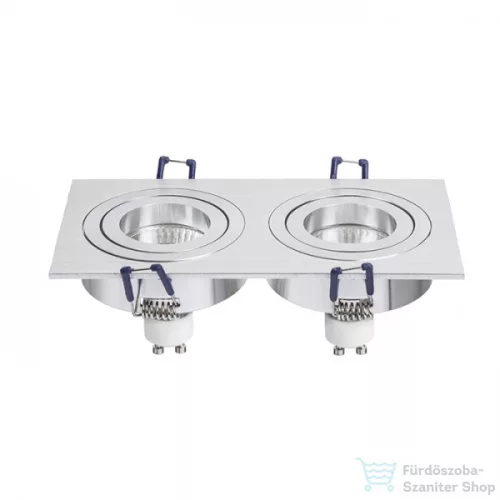 Rendl PASADENA GU10 SQ II süllyesztett lámpa szálcsiszolt alumínium 230V GU10 2x50W R12712