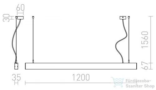 Rendl PESANTE 35 függő lámpa eloxált alumínium 230V LED 40W 3000K R12718