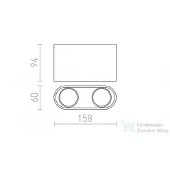   Rendl MANTOVA II mennyezeti lámpa matt fehér 230V GU10 2x35W R12732