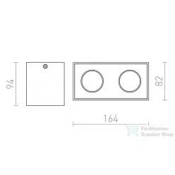   Rendl AGATE II mennyezeti lámpa matt fehér 230V GU10 2x35W R12737