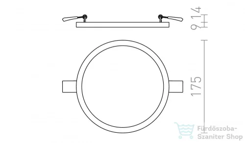Rendl HUE R 17 süllyesztett lámpa fekete króm 230V LED 18W 3000K R12766