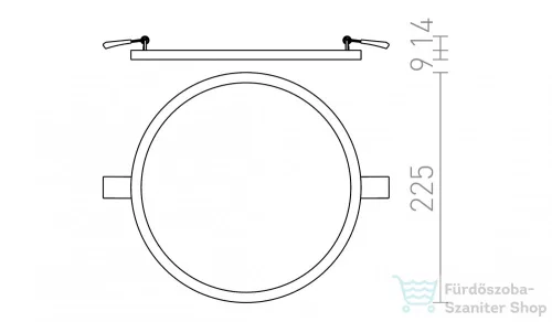 Rendl HUE R 22 süllyesztett lámpa fekete króm 230V LED 24W 3000K R12771