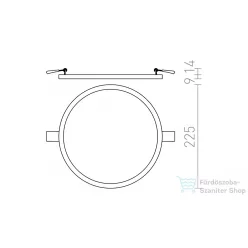   Rendl HUE R 22 süllyesztett lámpa matt nikkel 230V LED 24W 3000K R12773