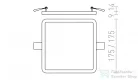 Rendl HUE SQ 17 süllyesztett lámpa fehér 230V LED 18W 3000K R12780