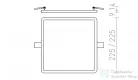 Rendl HUE SQ 22 süllyesztett lámpa króm 230V LED 24W 3000K R12787