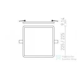   Rendl HUE SQ 22 süllyesztett lámpa matt nikkel 230V LED 24W 3000K R12788