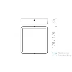   Rendl HUE SQ 17 mennyezeti lámpa króm 230V LED 18W 3000K R12812