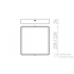   Rendl HUE SQ 22 mennyezeti lámpa matt nikkel 230V LED 24W 3000K R12818