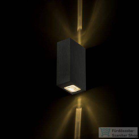 Rendl NICK II fali lámpa fekete elox 230V LED 2x3W 10° IP54 3000K R12828